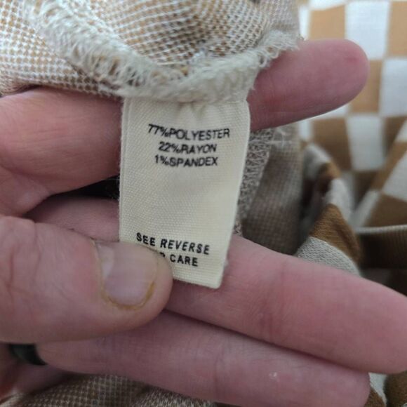 Modish Rebel Buckle Natural Birch Checkerboard Lounge Pants - Picture 5 of 5